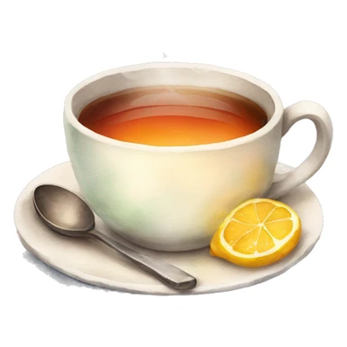 Aquarell Style cup of tea  sticker