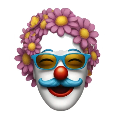 art the clown, flower sunglasses  sticker