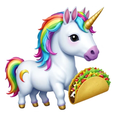 unicorns and taco mixed together sticker