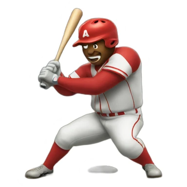 A baseball being hit sticker