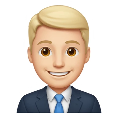 happy male boss sticker