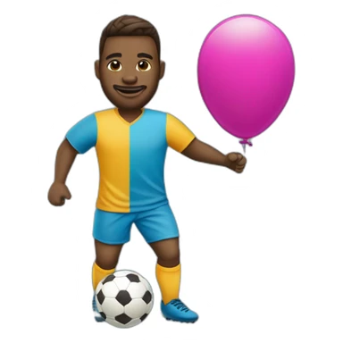 Ombre d'un joueur avec un ballon de foot sticker