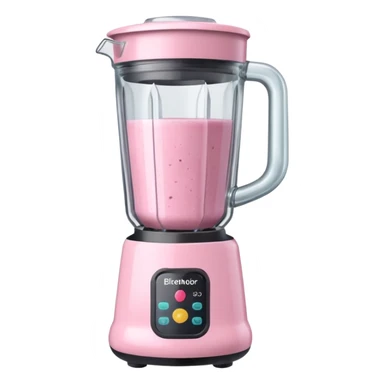Baby pink blender with smoothie inside, clean background sticker