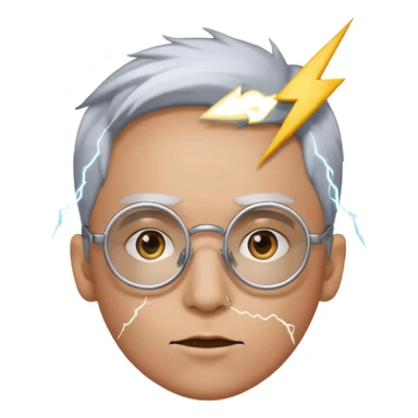 Circle glasses with the scar and without the face sticker