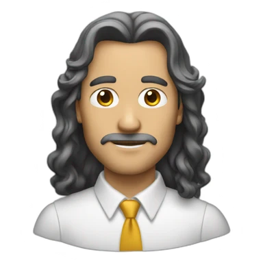 smart man with long hair sticker