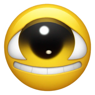 yellow emoji with twitching eye looking very disgruntled  sticker