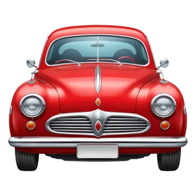 Illustrate a classic vintage car with chrome details & round headlights. sticker