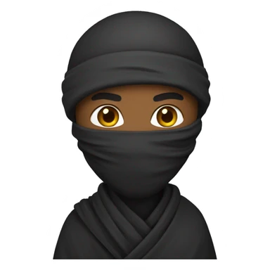 Ninja con bufanda  sticker