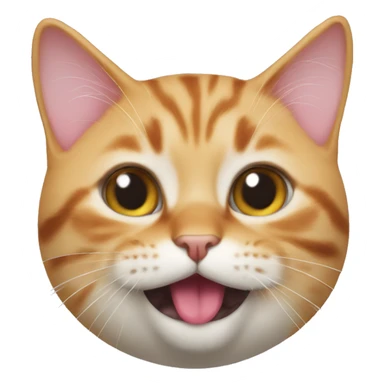 cat sticking out tongue  sticker