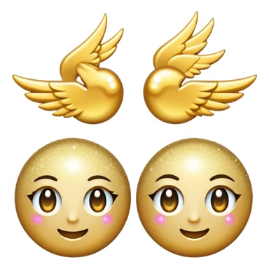 sparkling wink and blink symbols, no face sticker