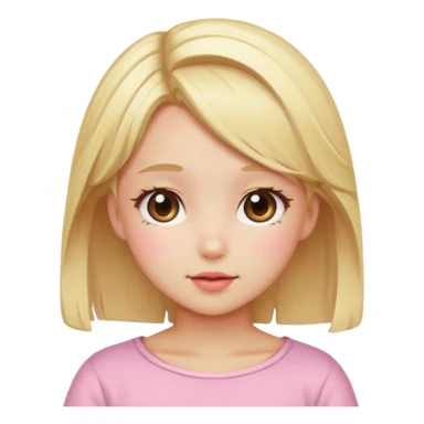 Kawaii blonde girl blushing sticker