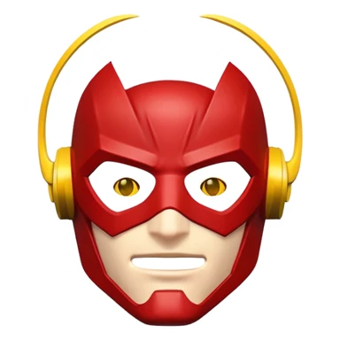  Superhero The flash face with mask sticker