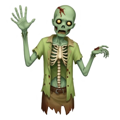 zombie say hello sticker