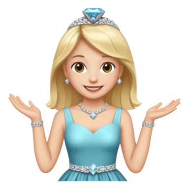 Hand with a diamond ring and girl beaming in the background sticker