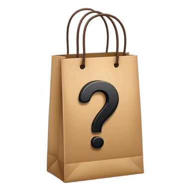 black simple and easy goodiebag with question mark boxes in it sticker