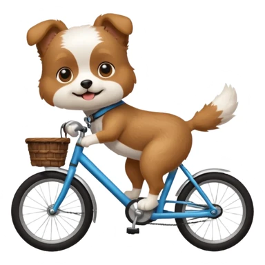 small dog on a bike sticker