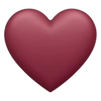 Light burgundy mattee heart emoji sticker