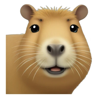 Capybara eyelash sticker
