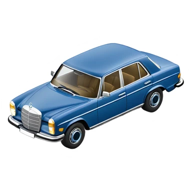 1970 Mercedes saloon blue sticker