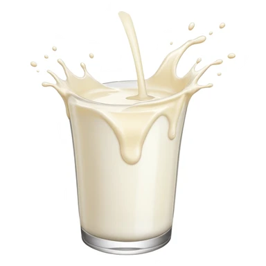 A squirt of milk flying in the air  sticker