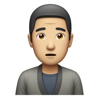 japanese man worried sticker