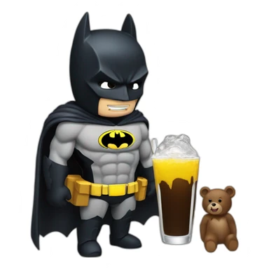 Batman drink a bear sticker