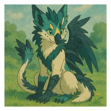 Sergal-Protogen-Trico-Zeraora-Vernid-fusion-hybrid-creature sticker