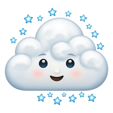 cloud with the sparkles emoji sticker