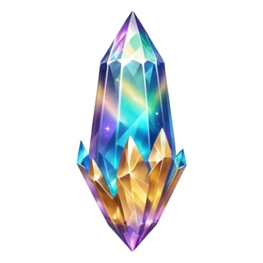 golden nebula crystal shard sticker