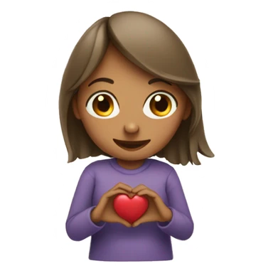 A female making a heart with her hands  sticker