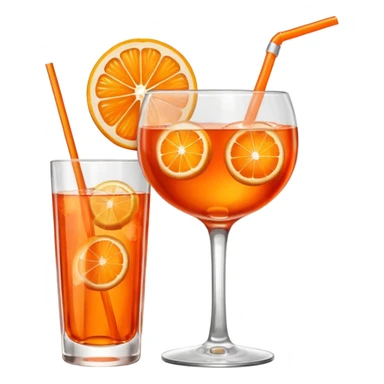 Aperol spritz with straw sticker