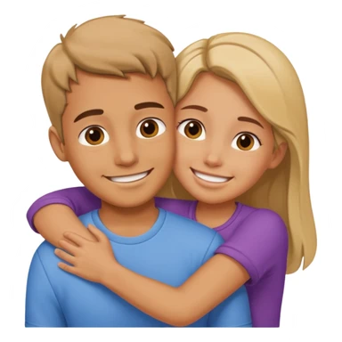 Texte ´Gros câlin’, en dessous un homme serre sa sœur dans ses bras sticker