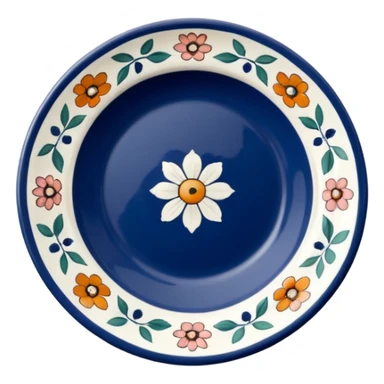 floral patterned porcelain plate sticker