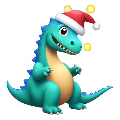 Dinosaur with Christmas lights  sticker