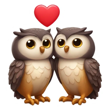 Cute owls in love sticker