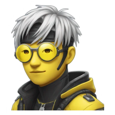 cyberpunk woohoojin banana sticker