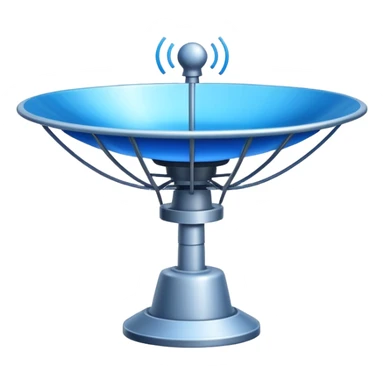 radar dish with signal waves sticker