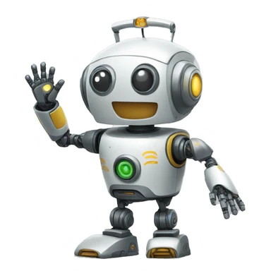 High five robot sticker