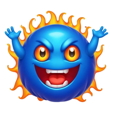Emoji Idea: "Determined Disco Blob"
Appearance:

A vibrant, jelly-like blob in neon or pastel colors (think electric blue, mint green, or bright pink).
Super expressive face with furrowed eyebrows, clenched teeth (humorously exaggerated), and eyes filled with fiery determination.
Two stubby arms raised triumphantly, tiny fists clenched.
Little feet doing an energetic, comedic shuffle or disco dance move (think Saturday Night Fever meets silly jelly-wobble).
Animation Idea:

Blob jiggles energetically side-to-side with exaggerated disco moves.
Arms pump rhythmically, eyes narrowed and focused with hilarious intensity.
Occasionally does a funny spin or slips slightly, then regains composure with renewed comedic determination.
Suggested Uses:

Celebrating a small win with humor and enthusiasm.
Showing playful determination ("I've got this!" but with a wink).
Reacting humorously when taking on a challenge that's tougher than expected.
 sticker