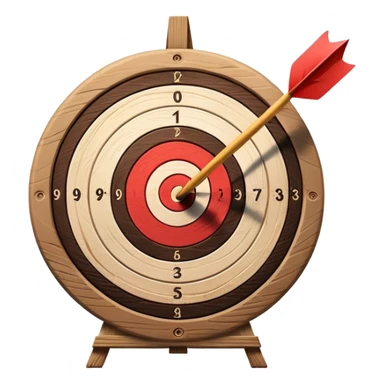target with arrow hitting bullseye, achievement goal sticker