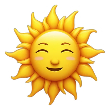 Realistic sun sticker