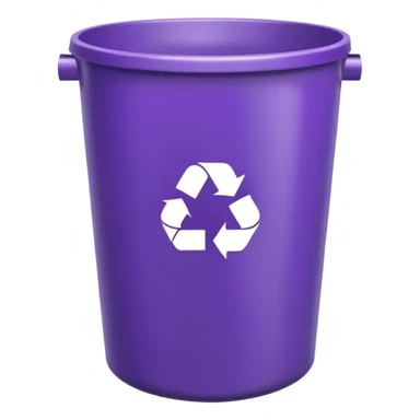 round purple recycle bin empty sticker