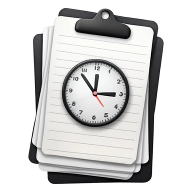 small stack of papers with a timer symbolizing heavy admin workload sticker