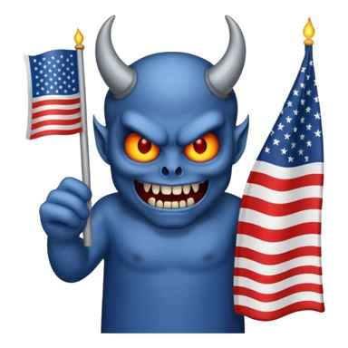 A demon holding 9/11 sticker