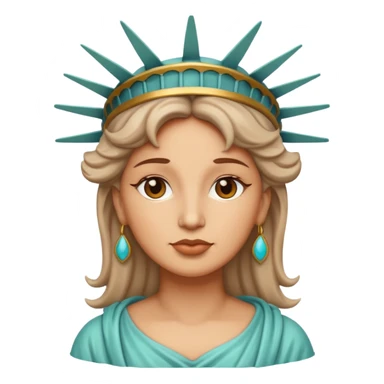 Lady Liberty with light skin sticker