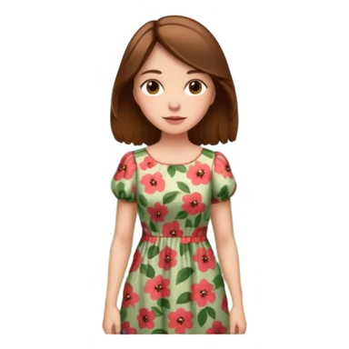 brown haired woman in the woods sticker