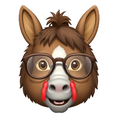 Donkey with glasses sticker