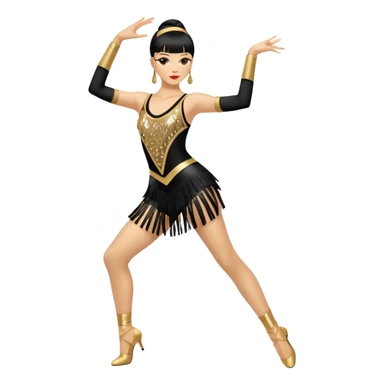 jazz style dance costume sticker