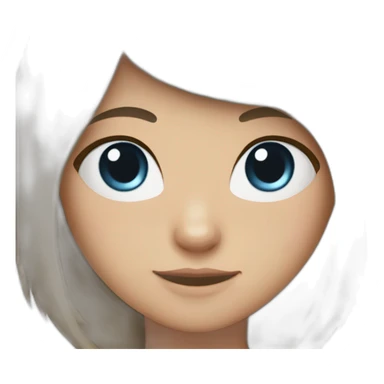 Cat girl (Caucasian with dark brown hair) sticker