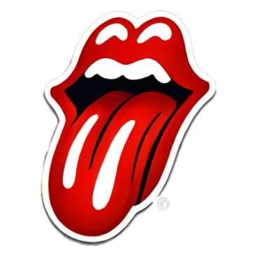 Rolling Stones tongue logo sticker